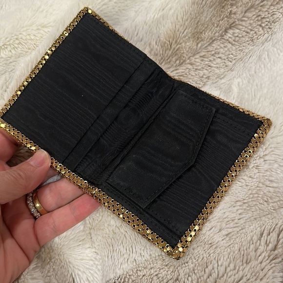 Whiting & Davis VINTAGE Gold Mesh Folded Wallet - Picture 2 of 9